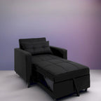 Fauteuil-lit convertible 3-en-1 moderne, canapé-lit rembourré, chaise longue pliable pour petits espaces