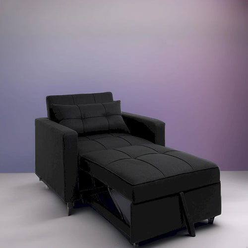 Fauteuil-lit convertible 3-en-1 moderne, canapé-lit rembourré, chaise longue pliable pour petits espaces