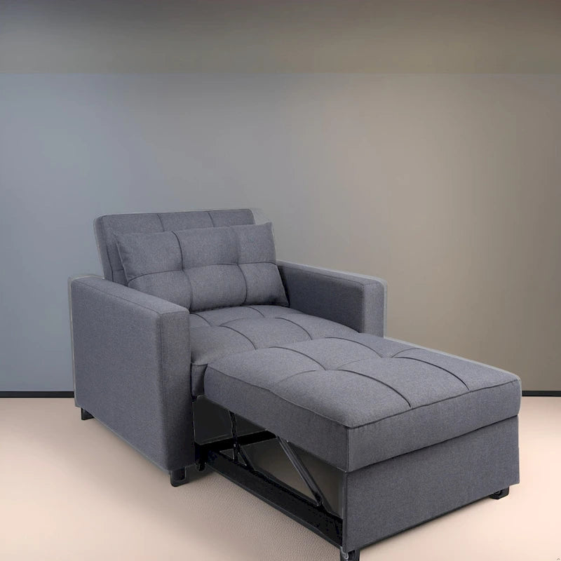 Fauteuil-lit convertible 3-en-1 moderne, canapé-lit rembourré, chaise longue pliable pour petits espaces