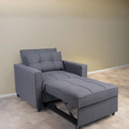 Fauteuil-lit convertible 3-en-1 moderne, canapé-lit rembourré, chaise longue pliable pour petits espaces