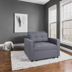 Fauteuil-lit convertible 3-en-1 moderne, canapé-lit rembourré, chaise longue pliable pour petits espaces