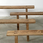 Banc Noodle Vintage Bois Naturel Vieilli (taille et finition variables)