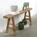 Banc Noodle Vintage Bois Naturel Vieilli (taille et finition variables)