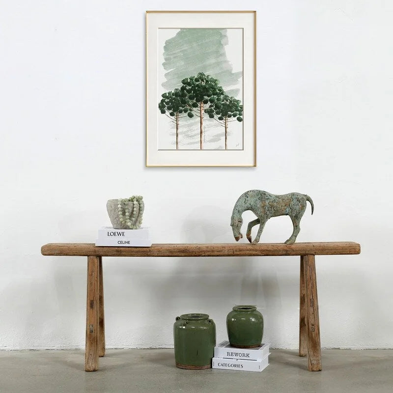 Banc Noodle Vintage Bois Naturel Vieilli (taille et finition variables)