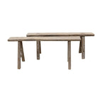 Banc Noodle Vintage Bois Naturel Vieilli (taille et finition variables)