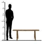 Banc Noodle Vintage Bois Naturel Vieilli (taille et finition variables)