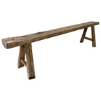 Banc Noodle Vintage Bois Naturel Vieilli (taille et finition variables)