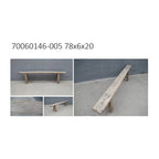 Banc Noodle Vintage Bois Naturel Vieilli (taille et finition variables)