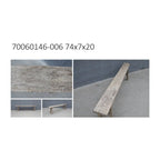 Banc Noodle Vintage Bois Naturel Vieilli (taille et finition variables)