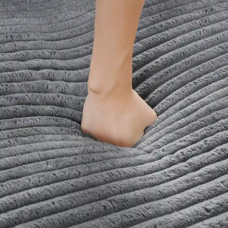 Canapé-lit de chaise longue en velours côtelé de 86,5 po avec ports USB, porte-gobelets et 8 coussins épais