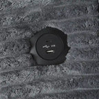 Canapé-lit de chaise longue en velours côtelé de 86,5 po avec ports USB, porte-gobelets et 8 coussins épais