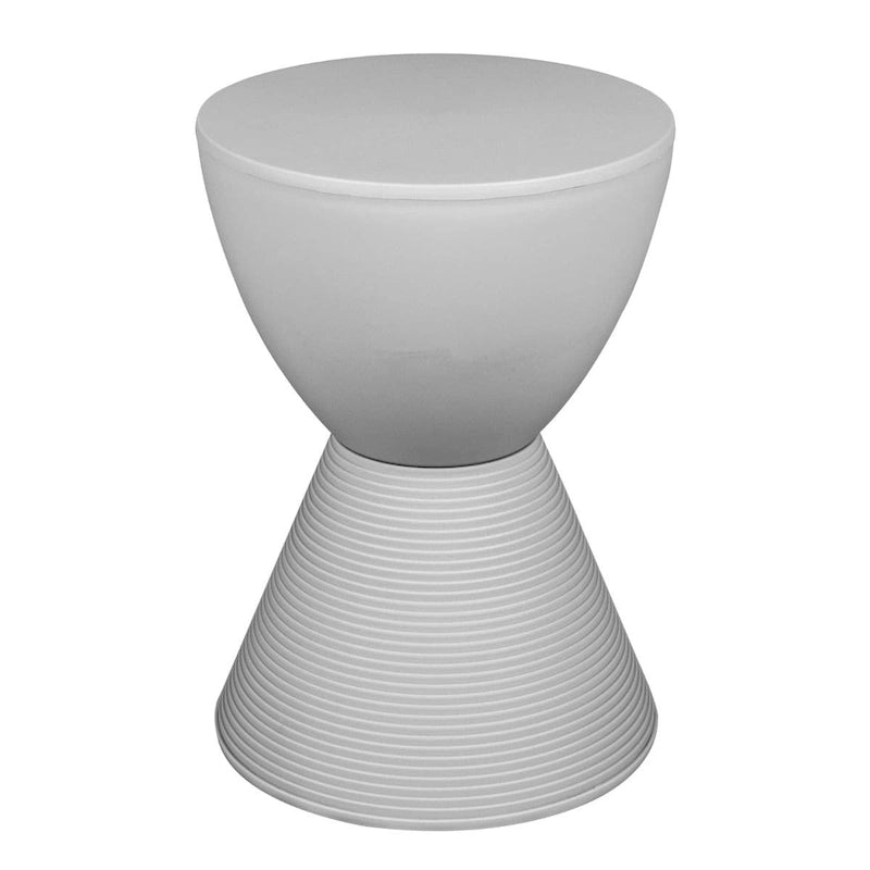 Table d'appoint ronde Boyd avec base côtelée et couvercle amovible pour salon et chambre à coucher
