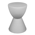 Table d'appoint ronde Boyd avec base côtelée et couvercle amovible pour salon et chambre à coucher