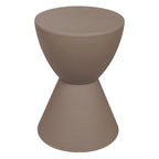 Table d'appoint ronde Boyd avec base côtelée et couvercle amovible pour salon et chambre à coucher