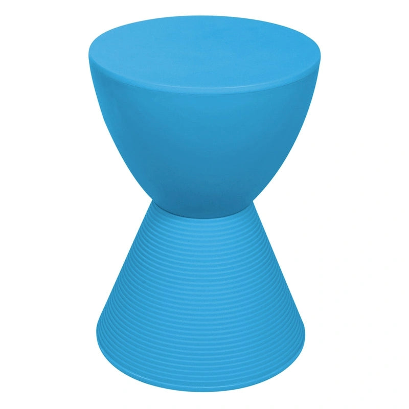 Table d'appoint ronde Boyd avec base côtelée et couvercle amovible pour salon et chambre à coucher