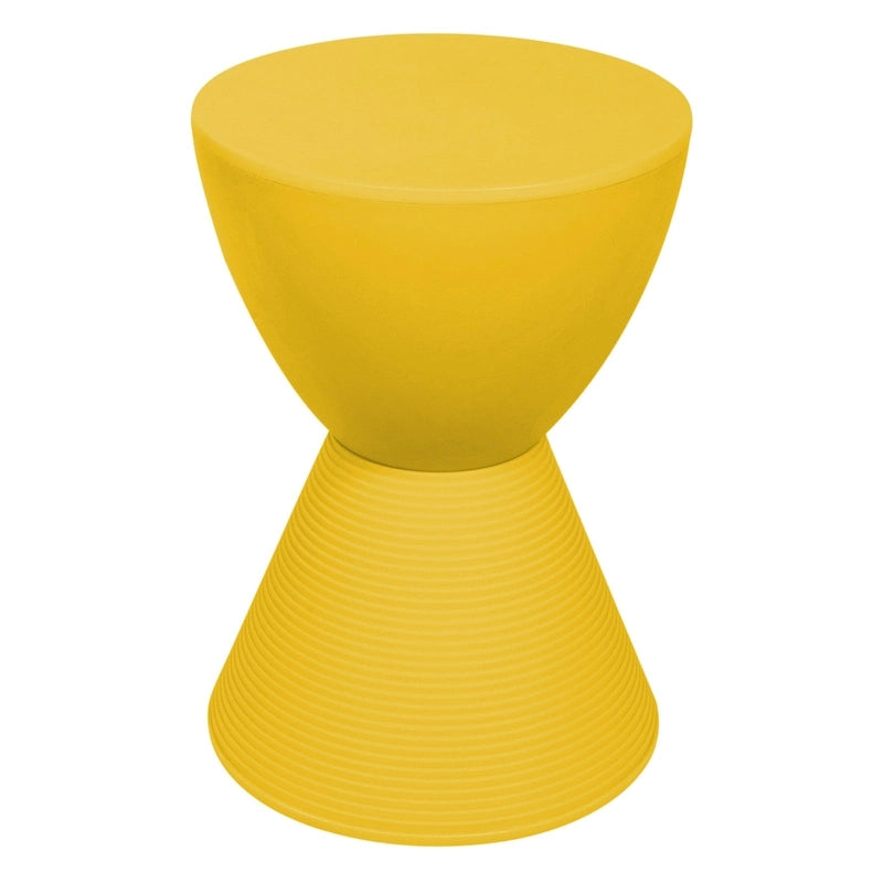 Table d'appoint ronde Boyd avec base côtelée et couvercle amovible pour salon et chambre à coucher