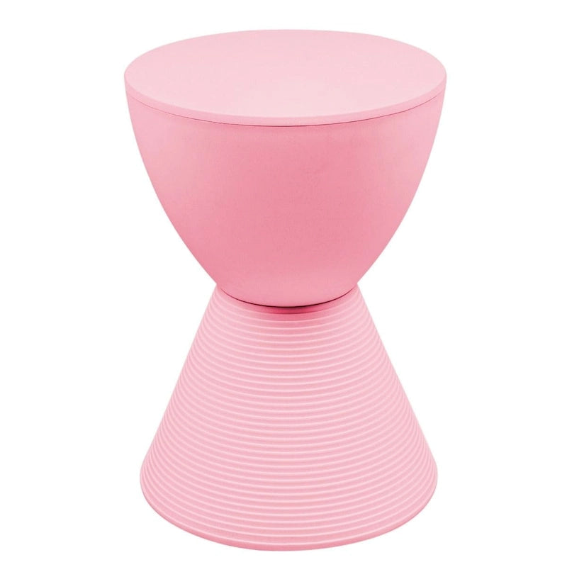 Table d'appoint ronde Boyd avec base côtelée et couvercle amovible pour salon et chambre à coucher