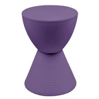 Table d'appoint ronde Boyd avec base côtelée et couvercle amovible pour salon et chambre à coucher