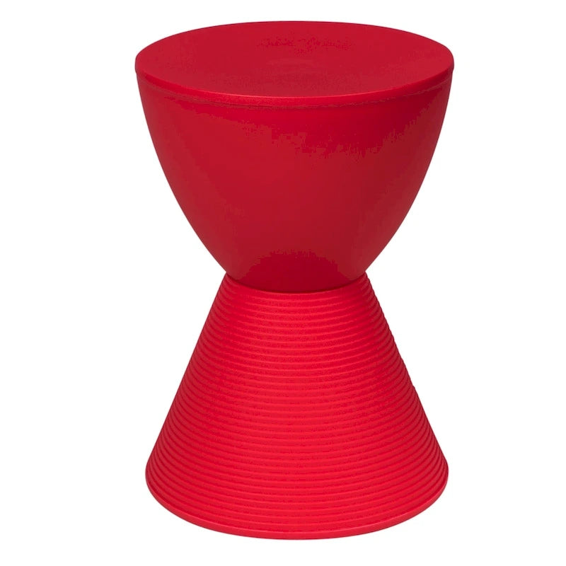 Table d'appoint ronde Boyd avec base côtelée et couvercle amovible pour salon et chambre à coucher