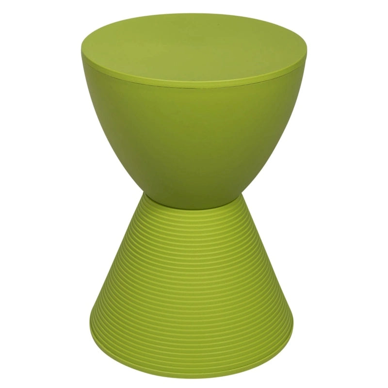 Table d'appoint ronde Boyd avec base côtelée et couvercle amovible pour salon et chambre à coucher