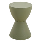 Table d'appoint ronde Boyd avec base côtelée et couvercle amovible pour salon et chambre à coucher