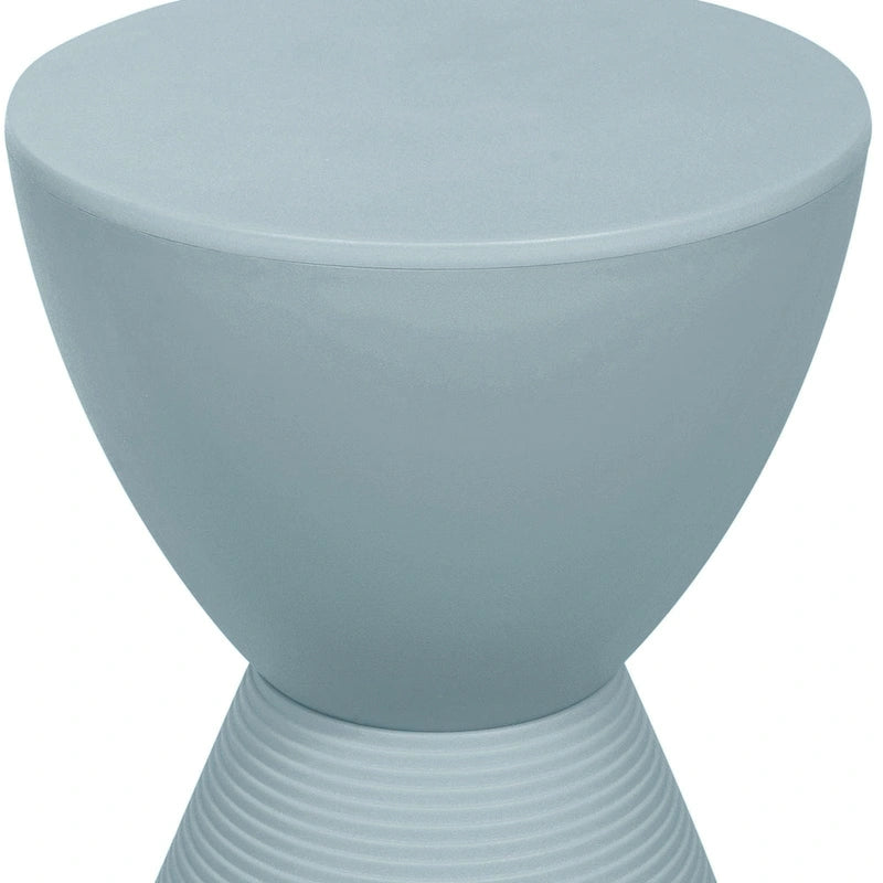Table d'appoint ronde Boyd avec base côtelée et couvercle amovible pour salon et chambre à coucher
