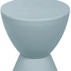 Table d'appoint ronde Boyd avec base côtelée et couvercle amovible pour salon et chambre à coucher