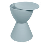 Table d'appoint ronde Boyd avec base côtelée et couvercle amovible pour salon et chambre à coucher