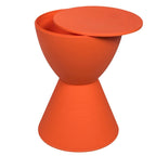 Table d'appoint ronde Boyd avec base côtelée et couvercle amovible pour salon et chambre à coucher
