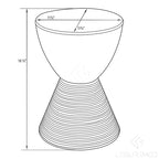 Table d'appoint ronde Boyd avec base côtelée et couvercle amovible pour salon et chambre à coucher