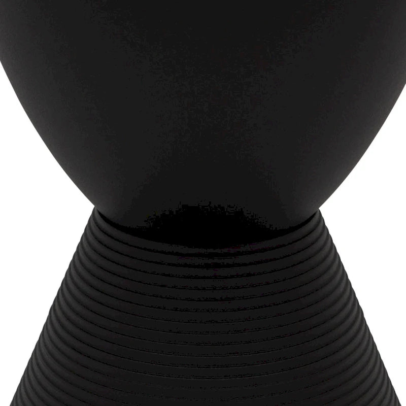 Table d'appoint ronde Boyd avec base côtelée et couvercle amovible pour salon et chambre à coucher
