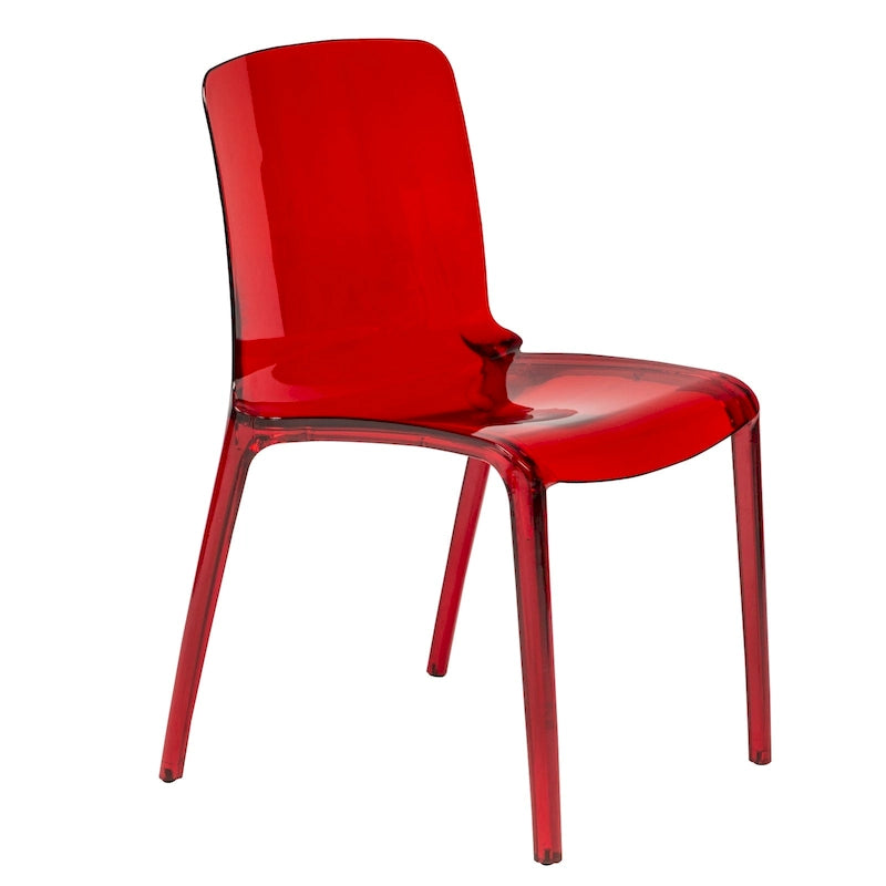 Chaise de salle à manger empilable en acrylique, minimaliste, en plastique, moderne, avec dossier intégral, transparente, chaise d'appoint pour salle à manger et cuisine