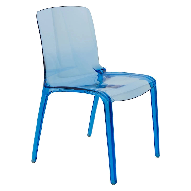 Chaise de salle à manger empilable en acrylique, minimaliste, en plastique, moderne, avec dossier intégral, transparente, chaise d'appoint pour salle à manger et cuisine