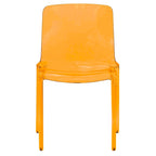 Chaise de salle à manger empilable en acrylique, minimaliste, en plastique, moderne, avec dossier intégral, transparente, chaise d'appoint pour salle à manger et cuisine