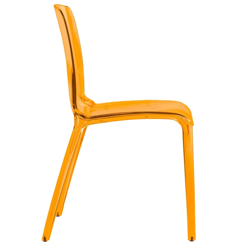 Chaise de salle à manger empilable en acrylique, minimaliste, en plastique, moderne, avec dossier intégral, transparente, chaise d'appoint pour salle à manger et cuisine