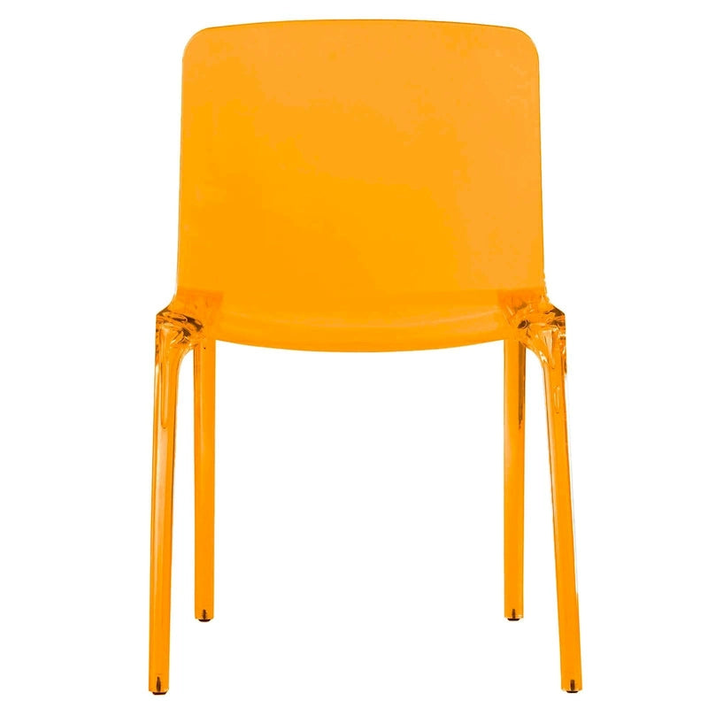 Chaise de salle à manger empilable en acrylique, minimaliste, en plastique, moderne, avec dossier intégral, transparente, chaise d'appoint pour salle à manger et cuisine