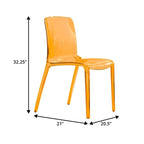 Chaise de salle à manger empilable en acrylique, minimaliste, en plastique, moderne, avec dossier intégral, transparente, chaise d'appoint pour salle à manger et cuisine