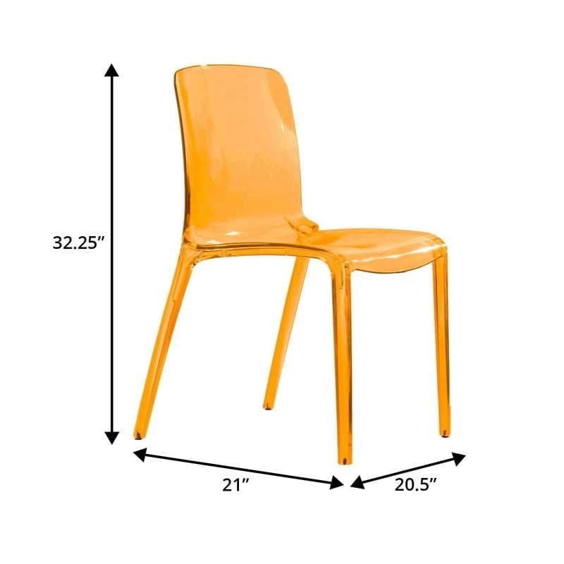Chaise de salle à manger empilable en acrylique, minimaliste, en plastique, moderne, avec dossier intégral, transparente, chaise d'appoint pour salle à manger et cuisine
