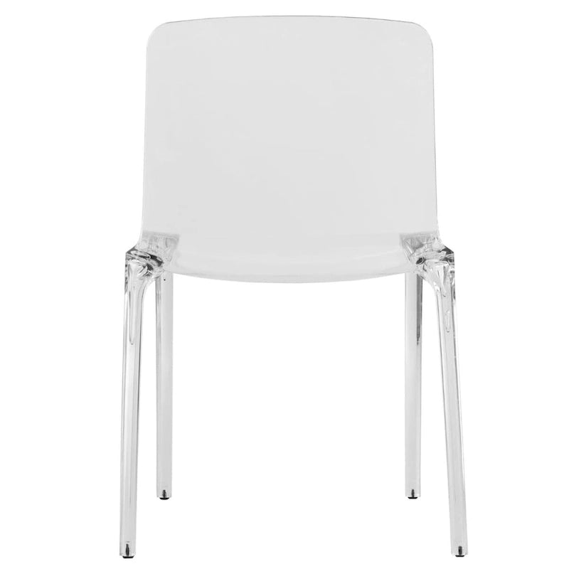 Chaise de salle à manger empilable en acrylique, minimaliste, en plastique, moderne, avec dossier intégral, transparente, chaise d'appoint pour salle à manger et cuisine