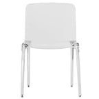 Chaise de salle à manger empilable en acrylique, minimaliste, en plastique, moderne, avec dossier intégral, transparente, chaise d'appoint pour salle à manger et cuisine