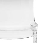 Chaise de salle à manger empilable en acrylique, minimaliste, en plastique, moderne, avec dossier intégral, transparente, chaise d'appoint pour salle à manger et cuisine