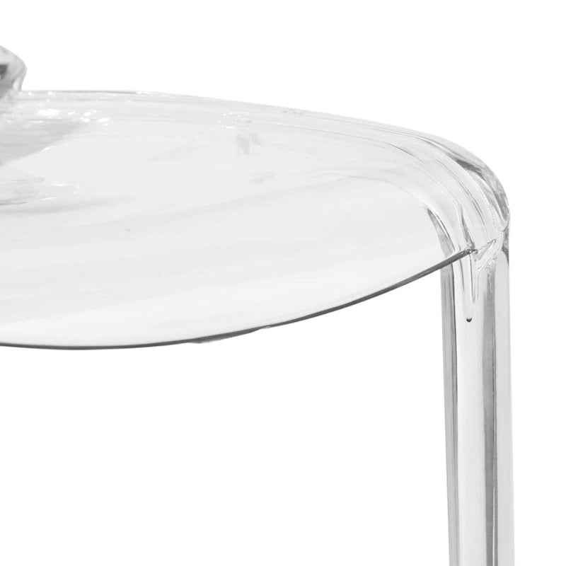 Chaise de salle à manger empilable en acrylique, minimaliste, en plastique, moderne, avec dossier intégral, transparente, chaise d'appoint pour salle à manger et cuisine