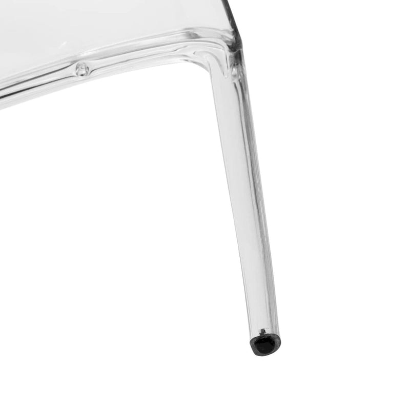 Chaise de salle à manger empilable en acrylique, minimaliste, en plastique, moderne, avec dossier intégral, transparente, chaise d'appoint pour salle à manger et cuisine