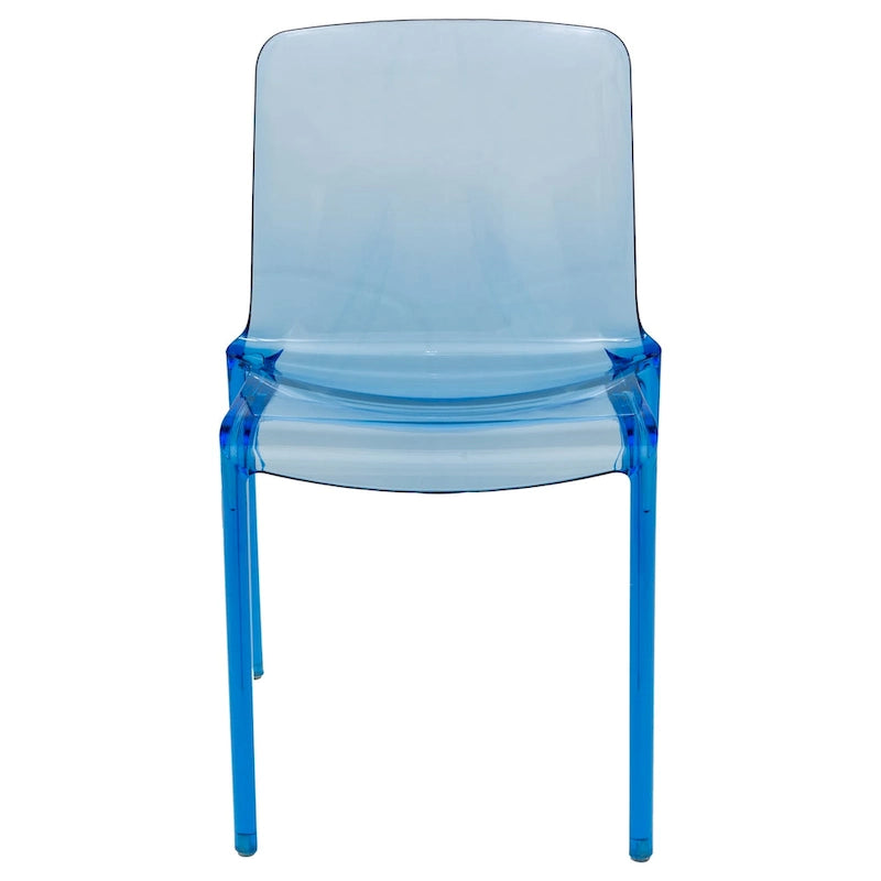 Chaise de salle à manger empilable en acrylique, minimaliste, en plastique, moderne, avec dossier intégral, transparente, chaise d'appoint pour salle à manger et cuisine