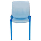 Chaise de salle à manger empilable en acrylique, minimaliste, en plastique, moderne, avec dossier intégral, transparente, chaise d'appoint pour salle à manger et cuisine
