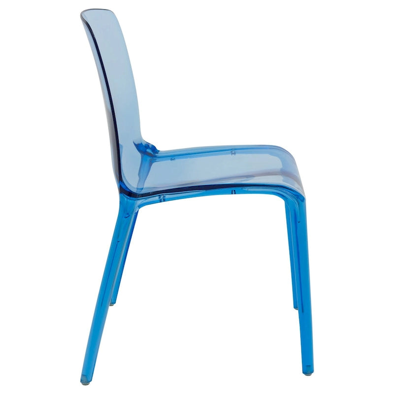 Chaise de salle à manger empilable en acrylique, minimaliste, en plastique, moderne, avec dossier intégral, transparente, chaise d'appoint pour salle à manger et cuisine