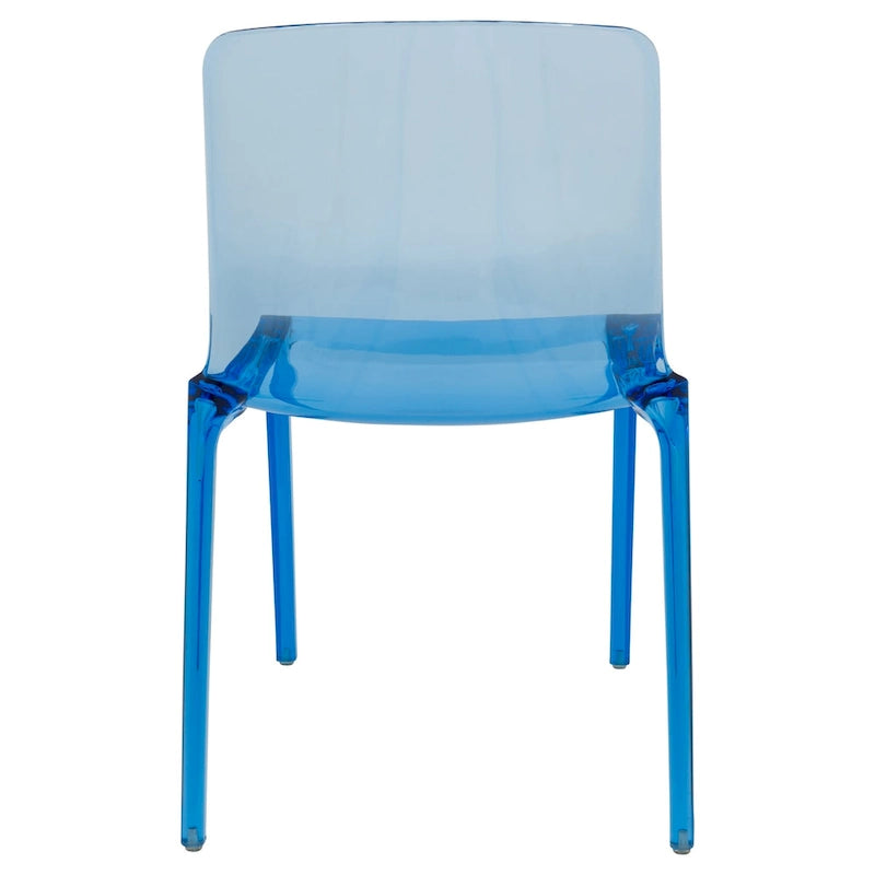 Chaise de salle à manger empilable en acrylique, minimaliste, en plastique, moderne, avec dossier intégral, transparente, chaise d'appoint pour salle à manger et cuisine