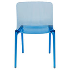 Chaise de salle à manger empilable en acrylique, minimaliste, en plastique, moderne, avec dossier intégral, transparente, chaise d'appoint pour salle à manger et cuisine