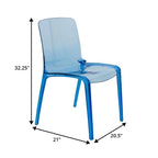 Chaise de salle à manger empilable en acrylique, minimaliste, en plastique, moderne, avec dossier intégral, transparente, chaise d'appoint pour salle à manger et cuisine