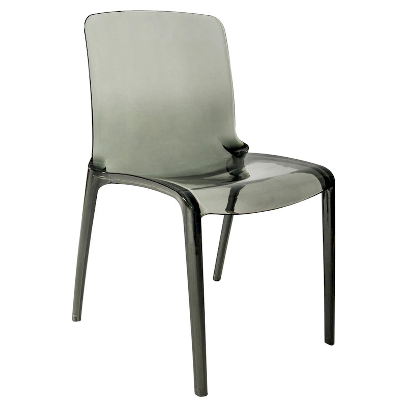 Chaise de salle à manger empilable en acrylique, minimaliste, en plastique, moderne, avec dossier intégral, transparente, chaise d'appoint pour salle à manger et cuisine